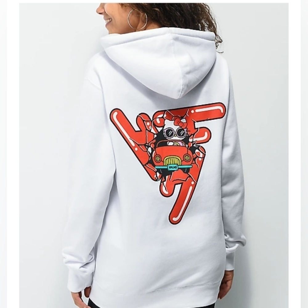 🚗 Hypland x Hello Kitty Hoodie | Car Break White | Size [L] - Picture 7 of 8